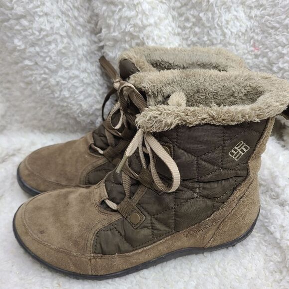 Columbia Powder Summit Shorty Mid Calf Lace Up Winter Boot Size 7 YL5207-269 - Picture 3 of 8